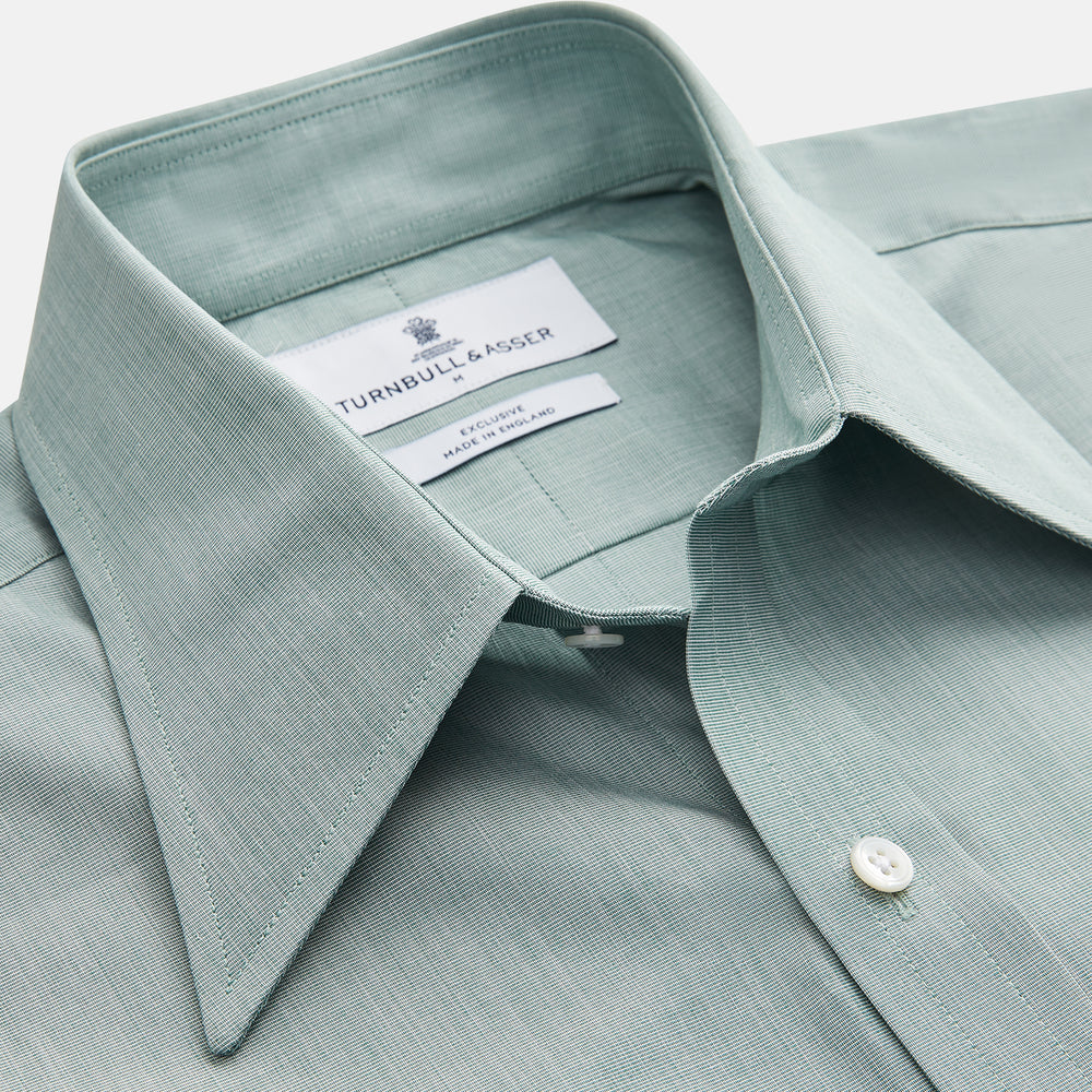 Green Weekend Fit Shirt with Long Point ...